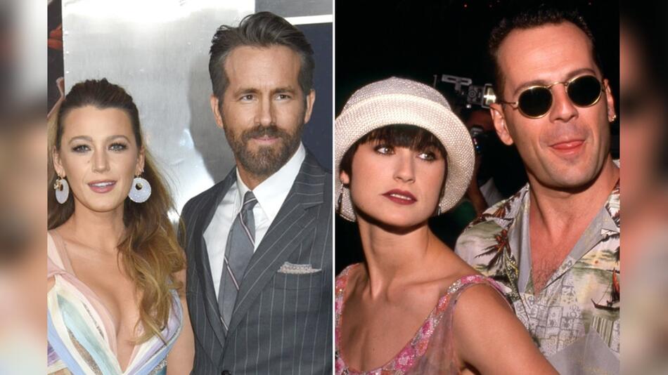 Ryan Reynolds und Blake Lively (li.) sowie Demi Moore und Bruce Willis teilen eine schöne ...