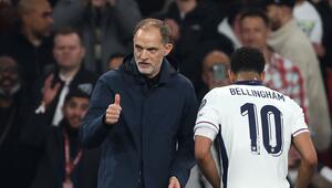 Thomas Tuchel und Jude Bellingham bei der englischen Nationalmannschaft.