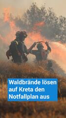 Waldbrände lösen auf Kreta den Notfallplan aus