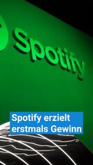 Spotify erzielt erstmals Gewinn