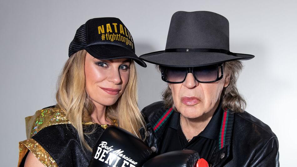 Musiker Udo Lindenberg und Boxerin Natalie Zimmermann