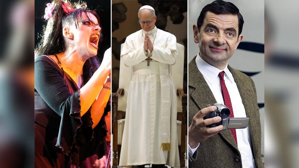 Nina Hagen und "Mr. Bean" (r.) sind im selben Jahr geboren wie der neue Papst Leo XIV.