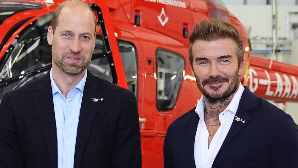 Prinz William und David Beckham bei einem gemeinsamen Event im Oktober 2024 bei London.