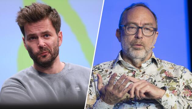 Tilo Jung bei der Digitalmesse Re:publica und Jimmy Wales bei einer Veranstaltung in London