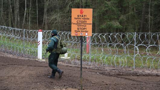 Lettlands Grenze zu Belarus