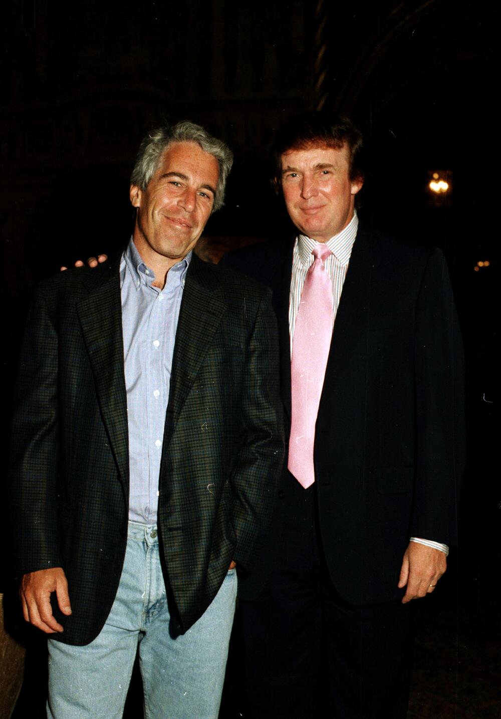 Jeffrey Epstein (l.) und Donald Trump
