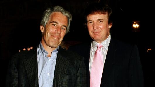 Jeffrey Epstein (l.) und Donald Trump