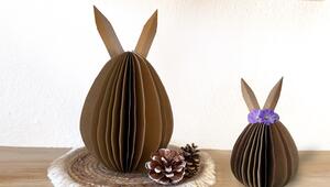 3D-Osterhase aus Kraftpapier