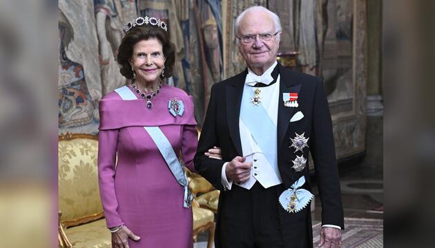 Das schwedische Königspaar bei einem gemeinsamen Auftritt.