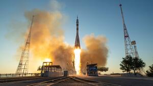 Sojus-Rakete auf dem Weg zur ISS