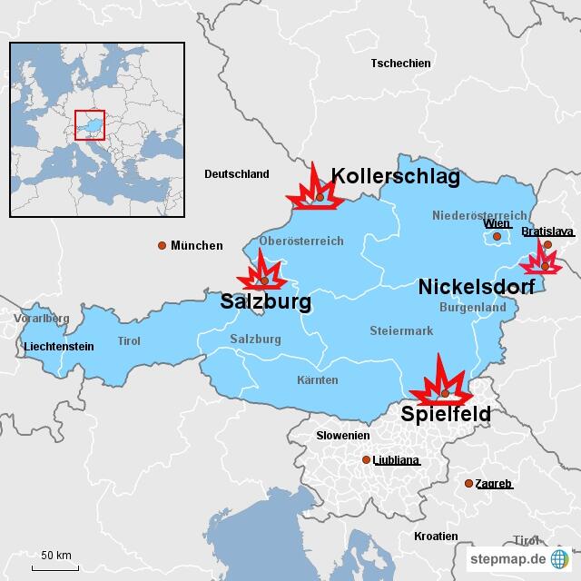 Die Brennpunkte der Flüchtlingskrise in Österreich