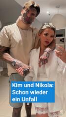 Influencer-Paar Kim und Nikola: Schon wieder ein Unfall