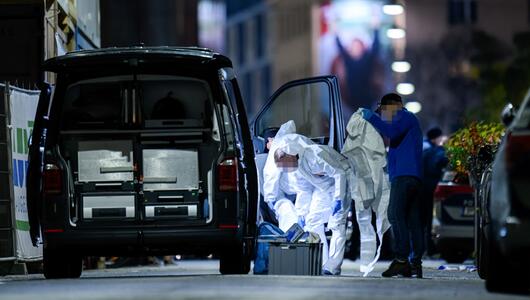 Die Polizei am Tatort in Wien-Ottakring