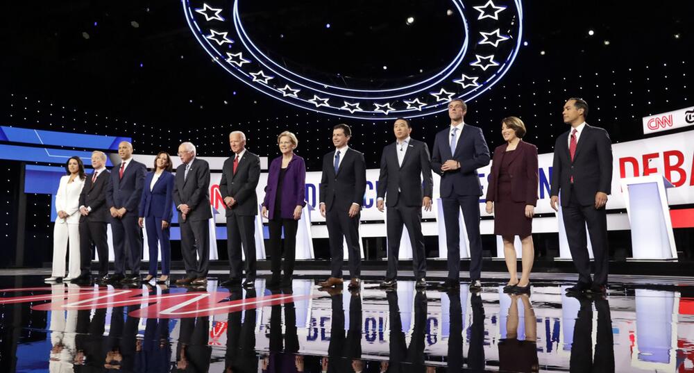 Wahlkampf in den USA - 4. TV-Debatte der Demokraten