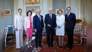 (v.l.n.r.): Kronprinzessin Victoria, Königin Silvia, König Carl XVI. Gustaf, Frank-Walter ...