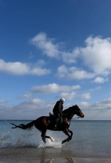 Reiter am Ostseestrand