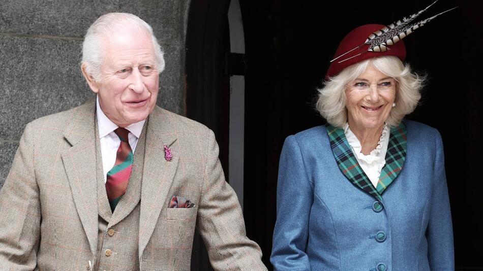 König Charles und Königin Camilla bei einem Besuch in Schottland.