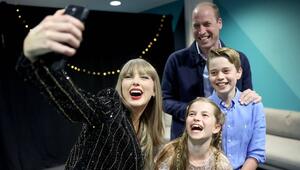 Taylor Swift im Sommer 2024 mit Prinz William sowie seinen Kindern George und Charlotte.
