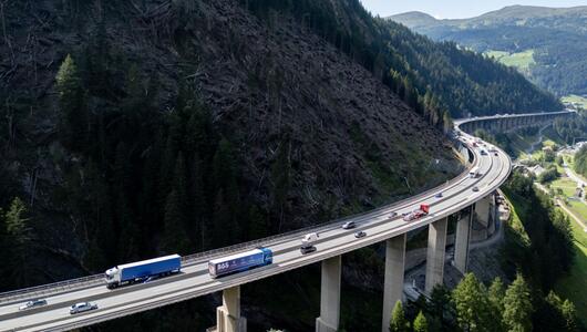 Der Transitverkehr über den Brenner nimmt weiter zu