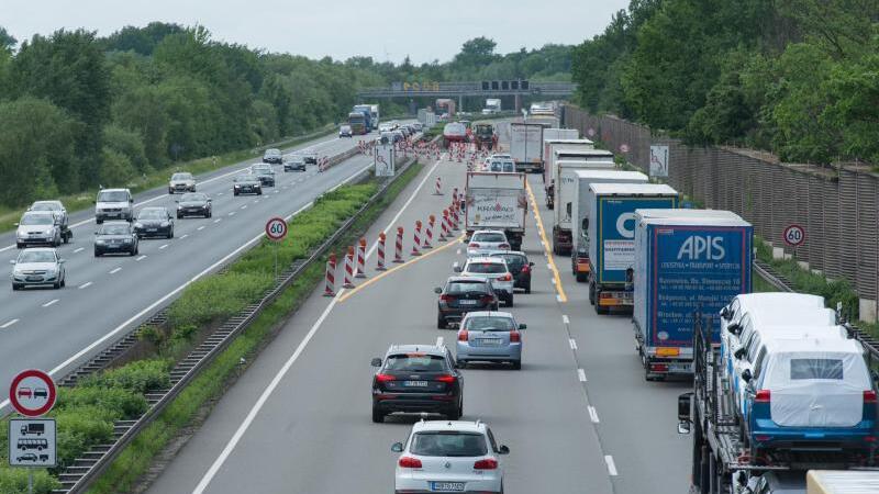 Baustelle auf der A2