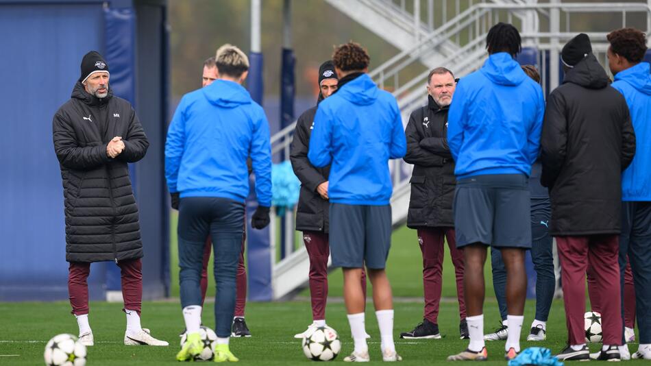 Vor dem Spiel Celtic Glasgow - RB Leipzig