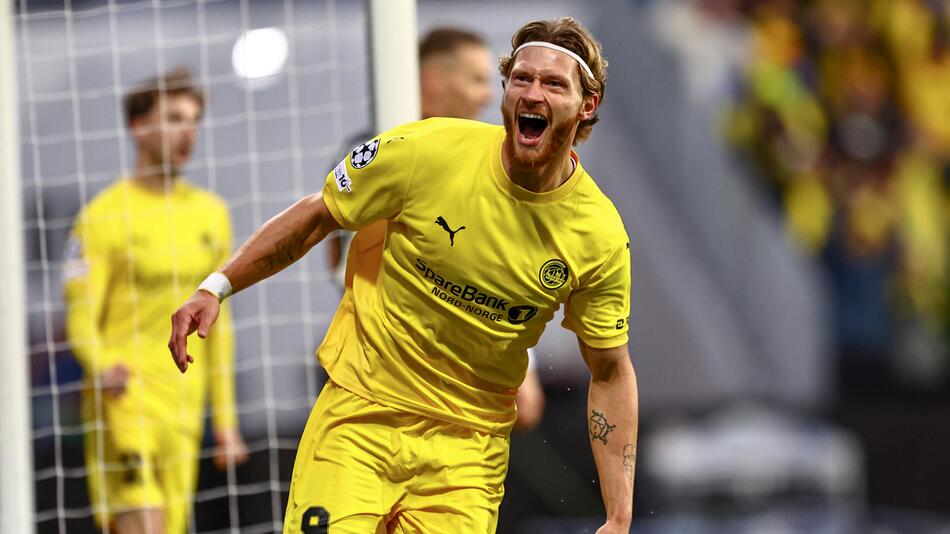Kasper Høgh von Bodø/Glimt traf zum 1:0.