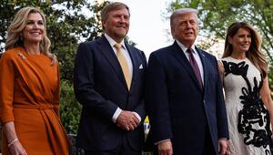 Gute Stimmung: Máxima und Willem-Alexander (l.) sowie Donald und Melania Trump posierten lachend ...