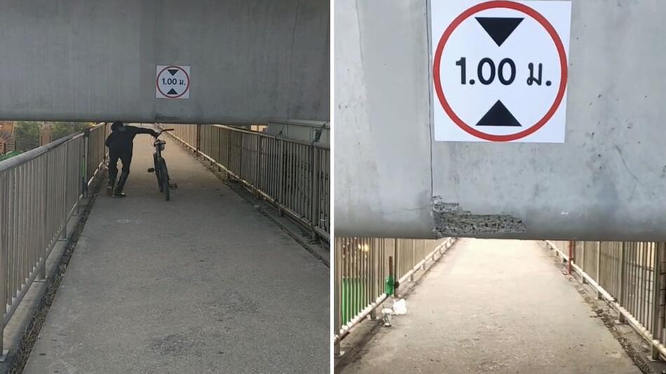 Völlige Fehlkonstruktion: Brücke zwingt Fußgänger in die Knie