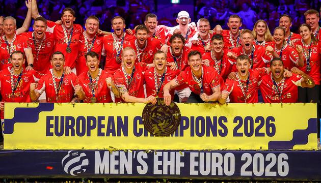 Dänemark bei der Sigerehrung