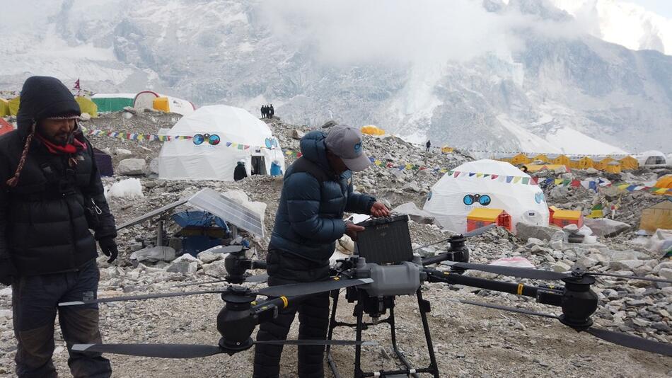 Drohnen-Einsatz am Mount Everest