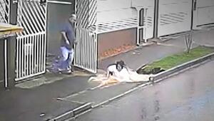 Boden bricht ein: Frau versinkt in Gehweg in Brasilien