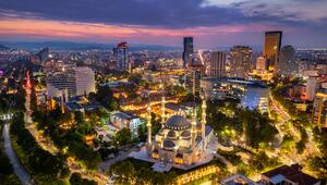 Luftaufnahme von Tirana, der Hauptstadt Albaniens