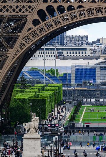 Tribünen auf dem Champ de Mars Paris