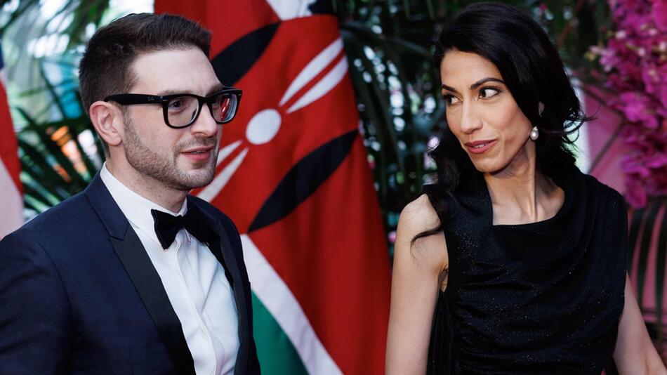 Feiern ihre Verlobung: Huma Abedin mit ihrem zukünftigen Ehemann Alexander Soros.