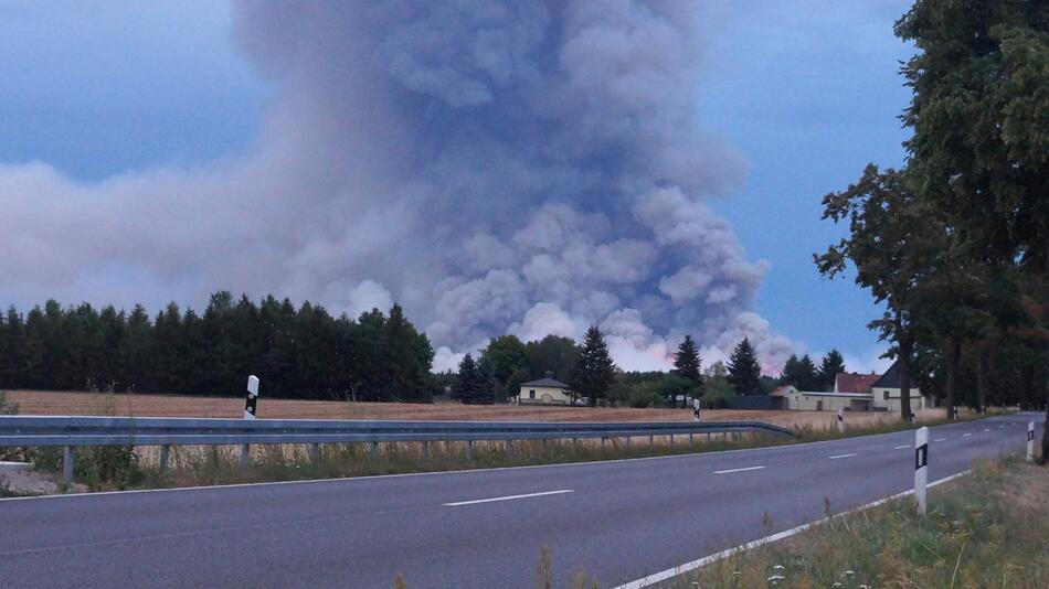 Forest fire in South Brandenburg
