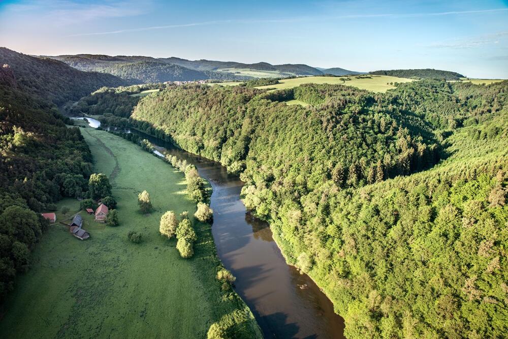 Fluss Berounka in Tschechien