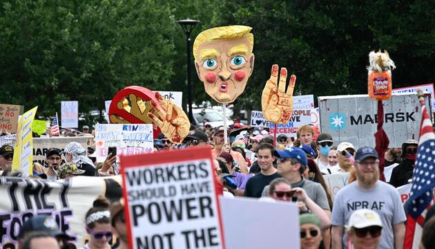 Demonstration gegen Trump