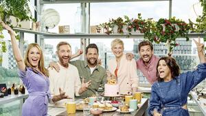 Das "Sat.1-Frühstücksfernsehen"-Team (v.l.n.r.): Alina Merkau; Daniel Boschmann; Matthias ...