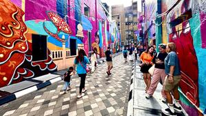 Wandmalerei in der Petaling Street