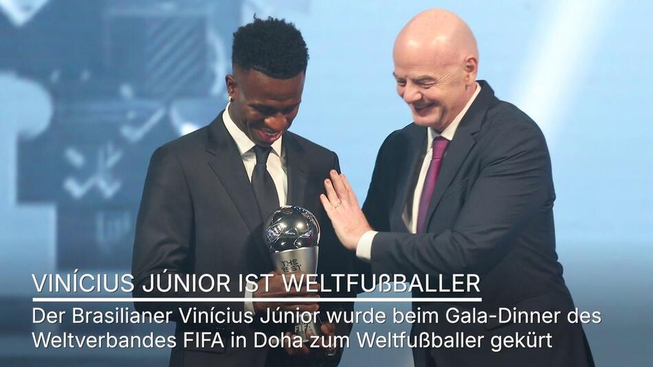 Gala in Doha: Vinícius Júnior als Weltfußballer geehrt