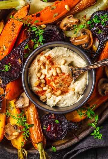 Ofengemüse mit Humus