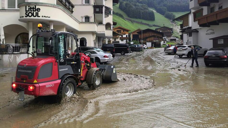 Situation am Nachmittag in Gerlos im Zillertal