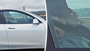 Augen zu am Steuer: Tesla-Fahrer döst auf Freeway in Seattle
