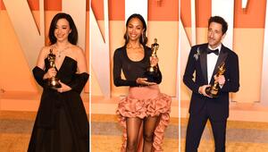 Stars wie die letztjährigen Oscar-Abräumer Mikey Madison (l.), Zoe Saldana und Adrien Brody ...