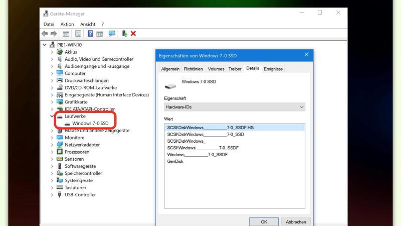 Laufwerke Windows 7