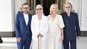 Björn Ulvaeus, Anni-Frid Lyngstad, Agnetha Fältskog und Benny Andersson (v.l.) 2024 in Stockholm.