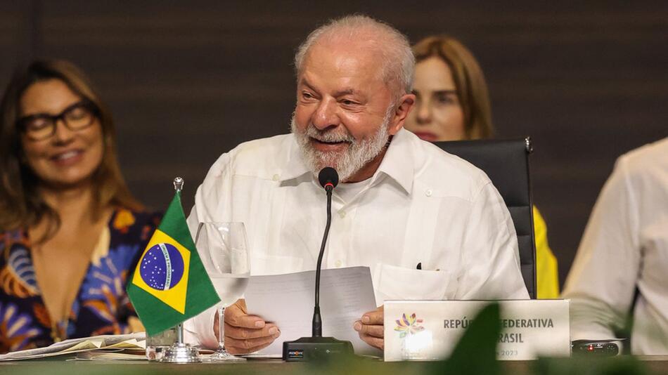 Luiz Inacio Lula da Silva (M.), Präsident von Brasilien