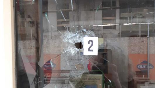 Auch das Parteilokal der Grünen war betroffen