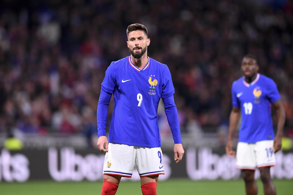 Olivier Giroud während des Testspiels Frankreichs gegen Deutschland